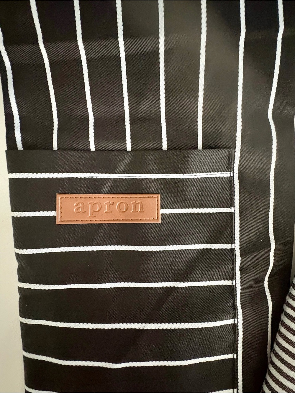 New 2-Pack Adjustable Striped Chef Aprons with Pockets – Black & Brown Pinstripe - Picture 2 of 10